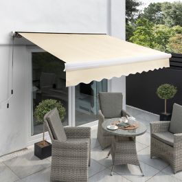 6m Full Cassette Electric Awning, Ivory Polyester